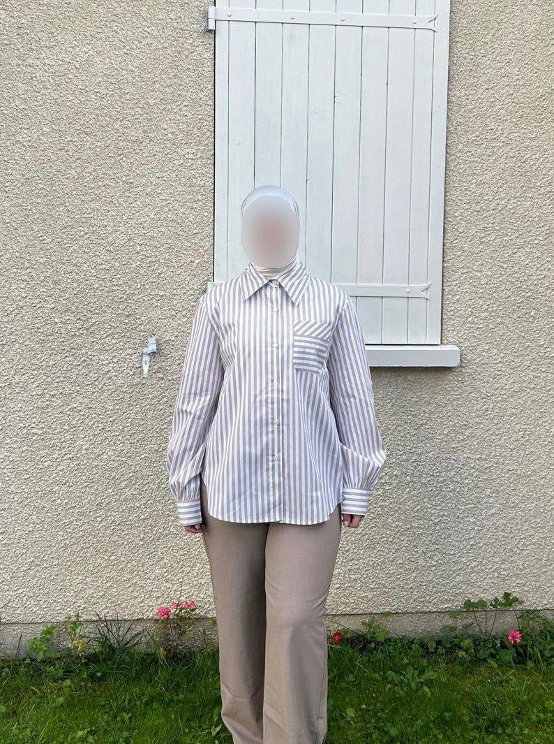 Chemise Rayée avec Poche